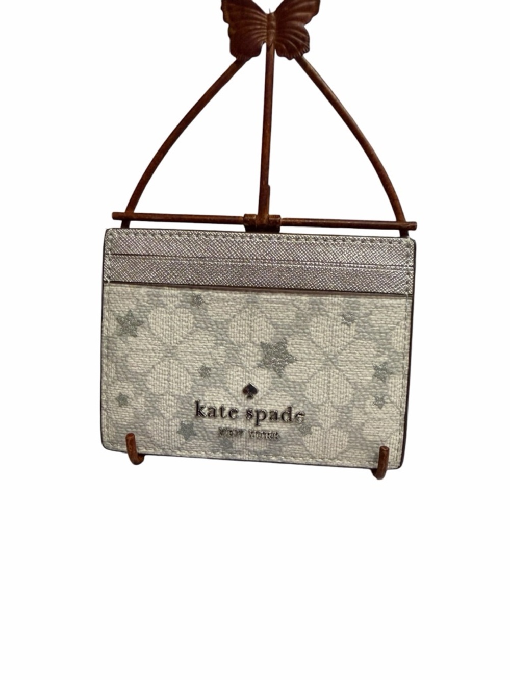 kate spade Metallic Silver Card Holder - Picture 7 of 8
